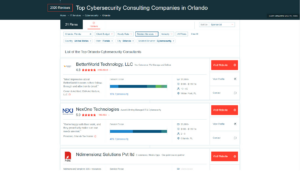 BetterWorld Technology Ranks As One Of The Top Cybersecurity Consulting Company in Orlando per Clutch
