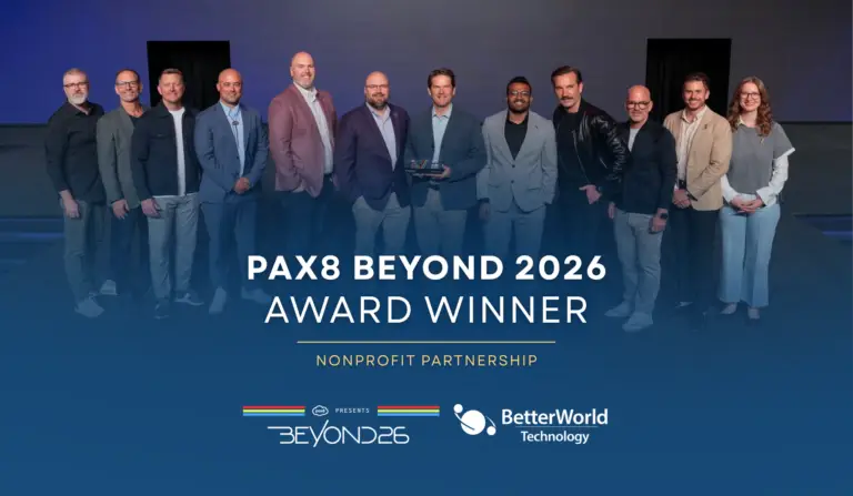 BetterWorld Technology Wins Pax8 Nonprofit Partnership Award for the Second Consecutive Year