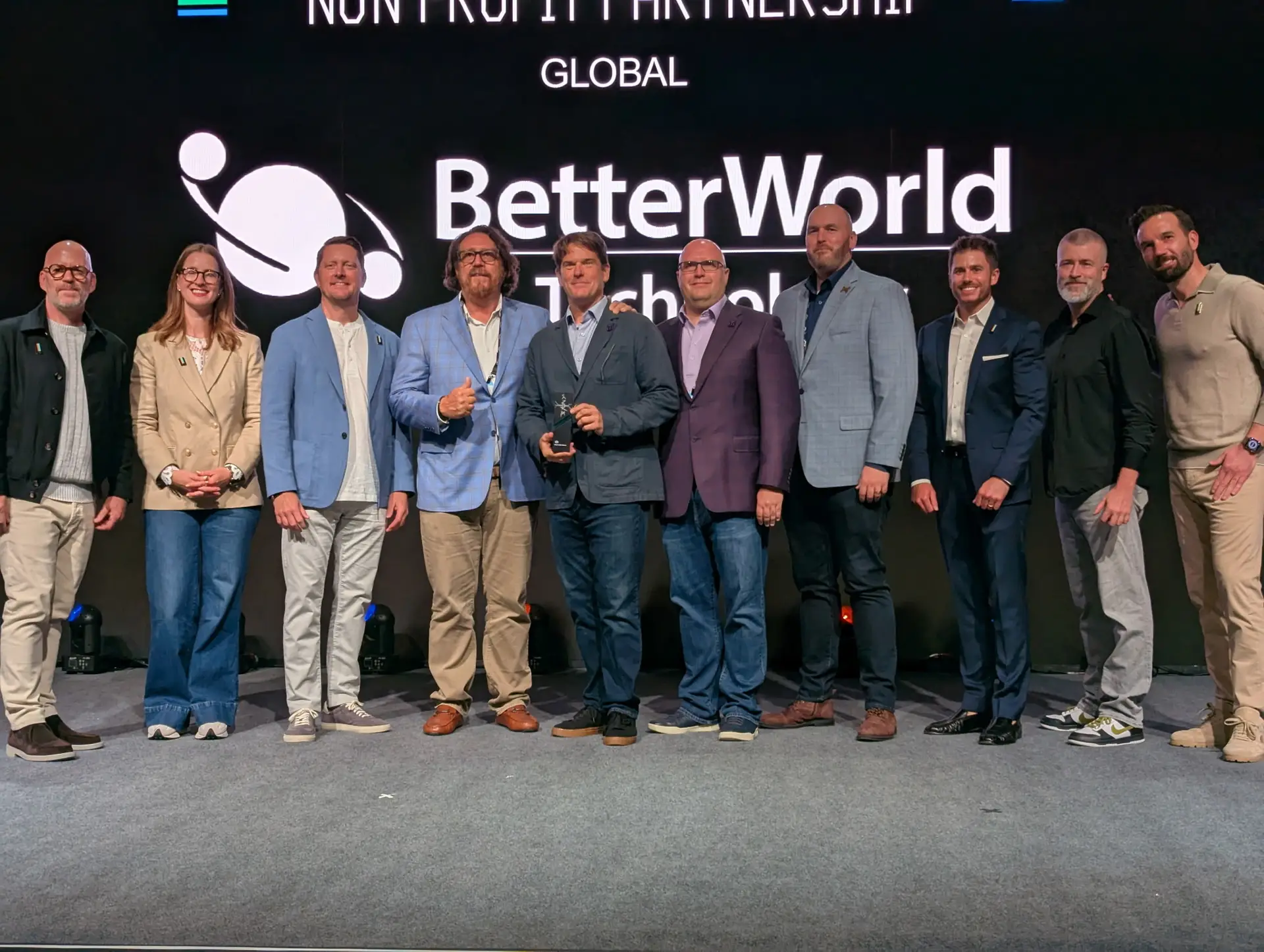 BetterWorld's Team Proudly accepting the Award