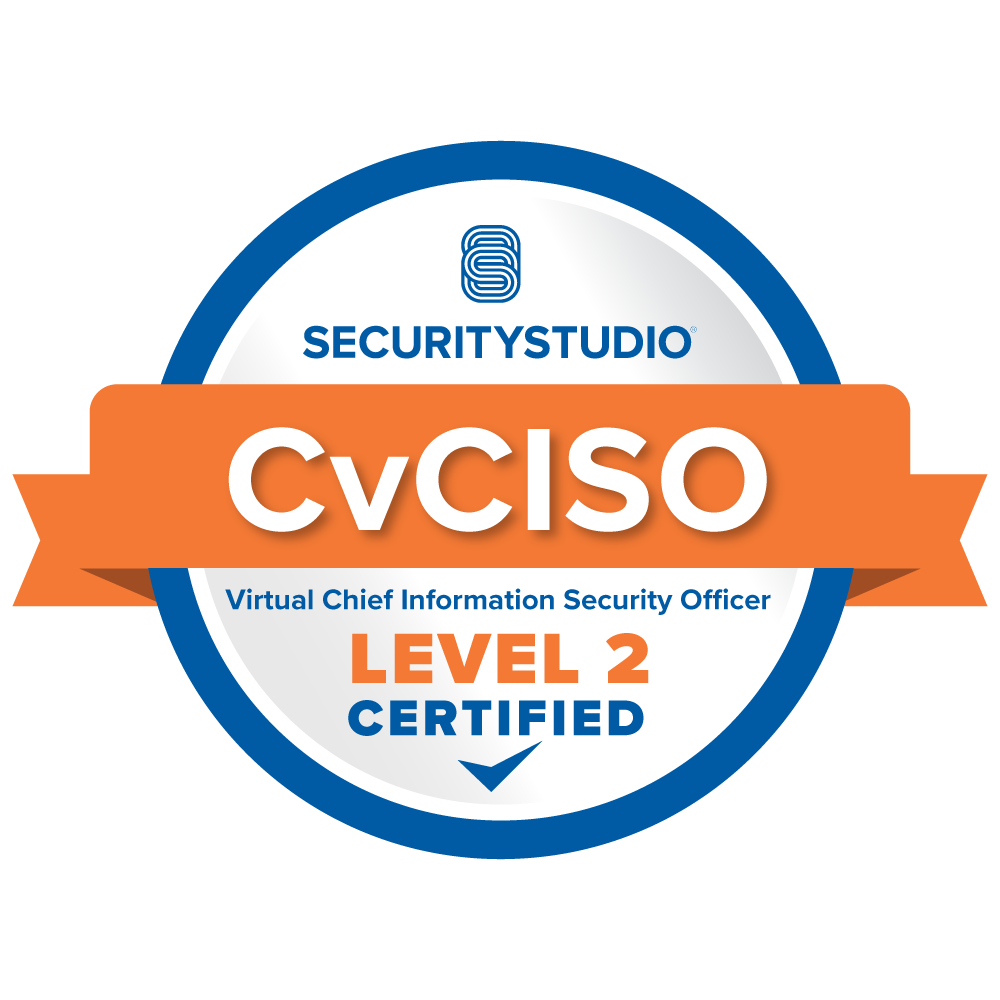 SecurityStudio CvCISO Level 2 Certified badge, held by Chris